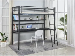Lit mezzanine avec bureau 