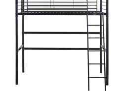 Lit mezzanine en métal "Alora" - 90 x 190 cm - Noir