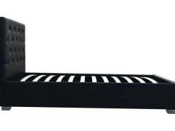 Lit simple avec coffre "Tino" - 90 × 190 cm - Noir