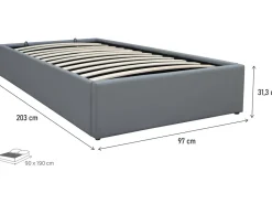 Lit simple en PVC avec coffre 
