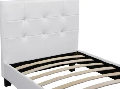 Lit simple en pvc "Julia" - 90 x 190 cm - Blanc