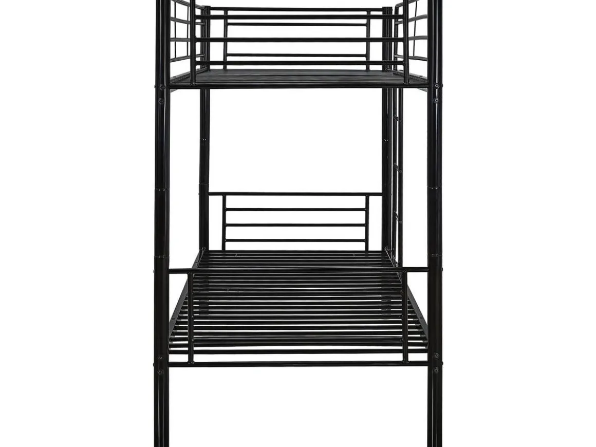 Lit superposé "ADAM" - 90 x 190 cm - Métal - Noir