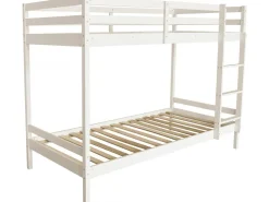Lit Superposé bois enfant "Lionel" 90 x 190 cm - Blanc