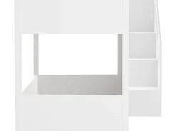 Lit superposé en bois avec escalier et rangements 