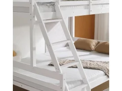 Lit Superposé en bois enfant  "Léa" - Blanc