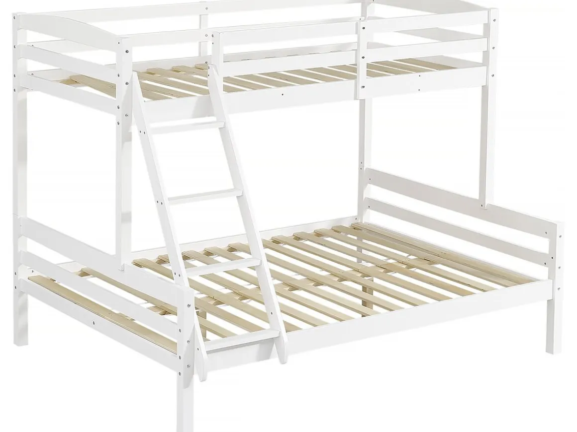 Lit Superposé en bois enfant "Léa" - Blanc