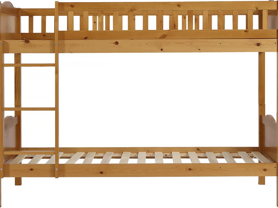 Lit superposé en bois "Gabriel" - 90 x 190 cm - Marron