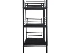 Lit superposé en métal triple "HAVIN" - 90 x 190 cm - Noir