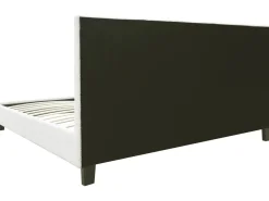 Lit tissu bouclette avec LED "Maria" 140x190cm - Crème