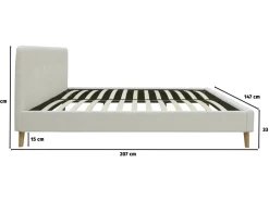 Lit tissu bouclette