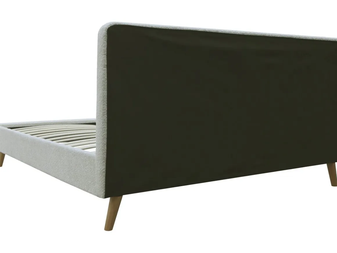 Lit tissu bouclette "Nemo" - 160 x 200 cm - Crème