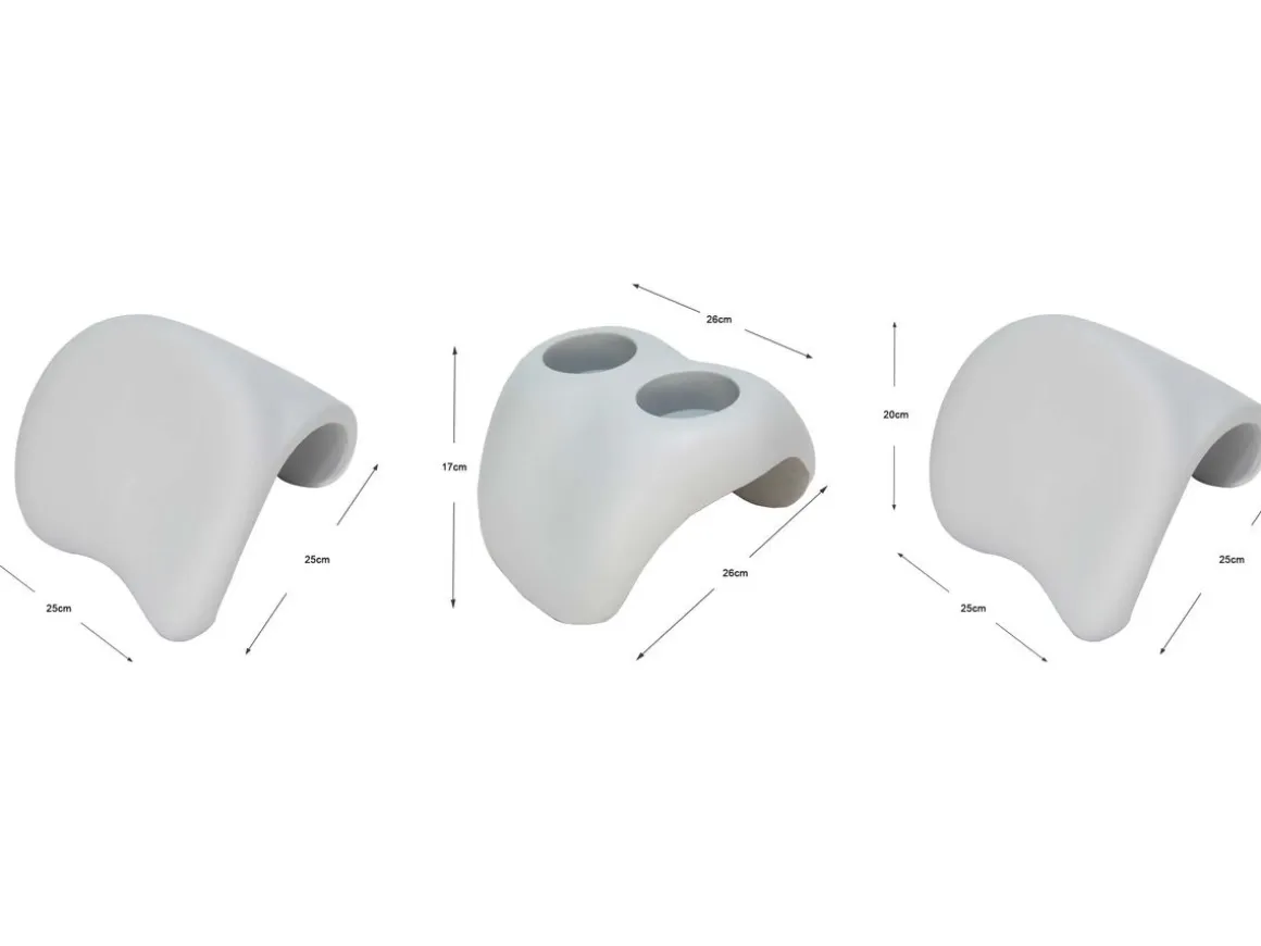 Lot de 2 Appuie-têtes et 1 Porte-gobelet pour Spa