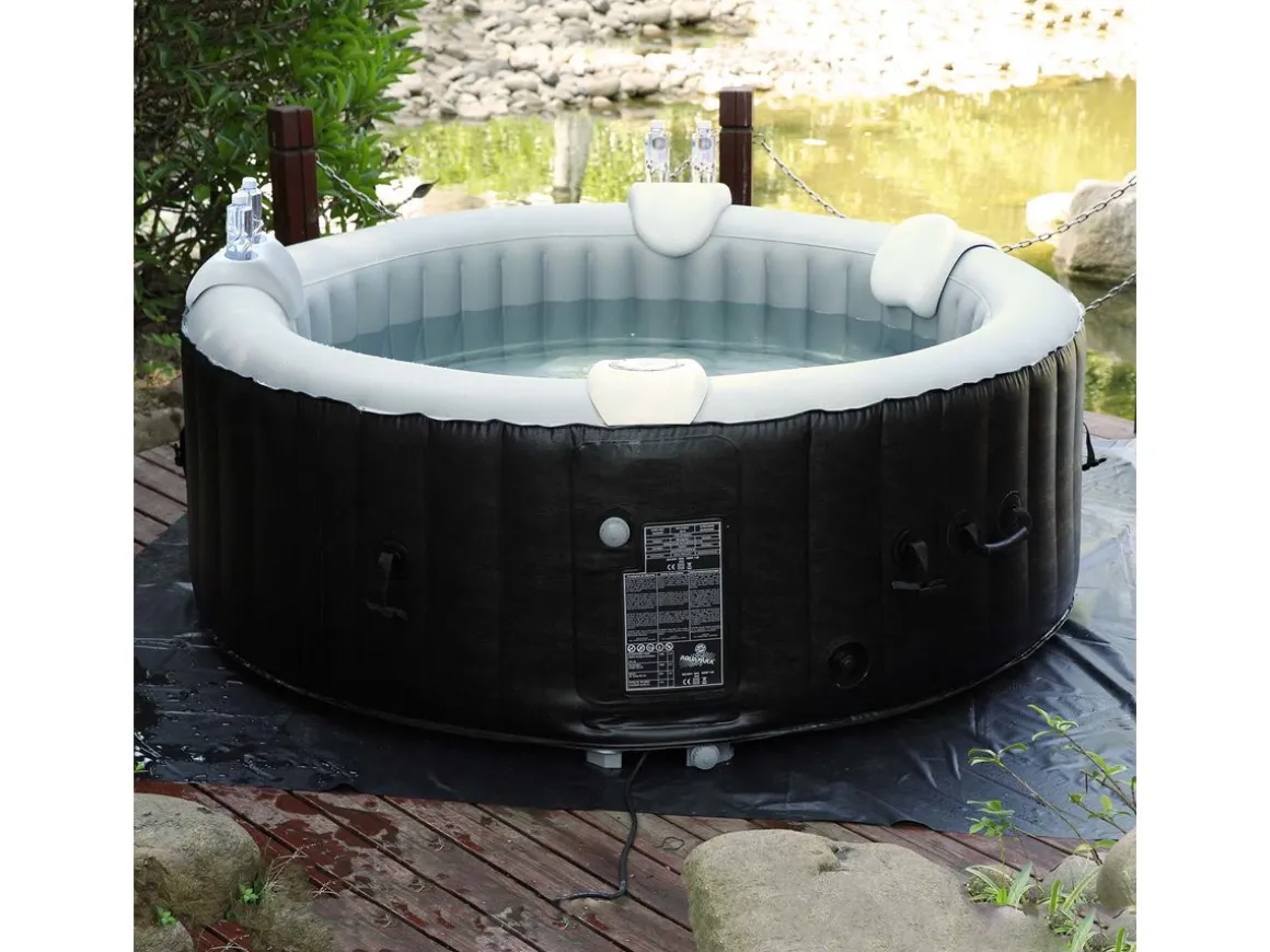 Lot de 2 Appuie-têtes et 1 Porte-gobelet pour Spa