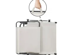 Lot de 2 bain de soleil pliable "Lazy" - Avec pare soleil - Beige