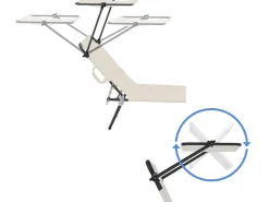 Lot de 2 bain de soleil pliable 