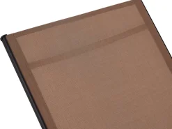 Lot de 2 Bains de soleil en métal avec accoudoirs "Farniente" - Taupe