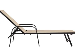 Lot de 2 Bains de soleil en métal "Farniente" - Beige