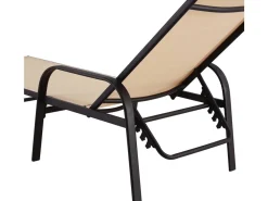 Lot de 2 Bains de soleil en métal "Farniente" - Beige
