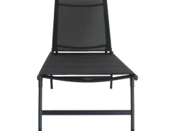 Lot de 2 bains de soleil en métal "Sublima" - 180 x 54 x 104 cm - Noir