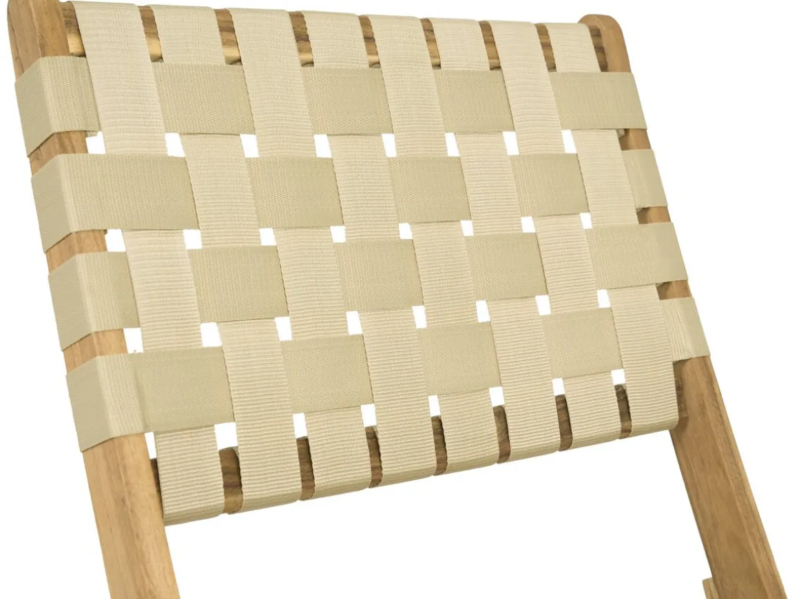 Lot de 2 chaises de jardin en bois "Hanoi" - Beige