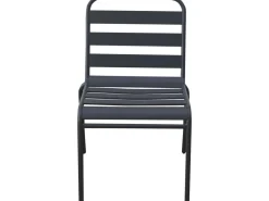Lot de 4 chaises de jardin en métal empilables 