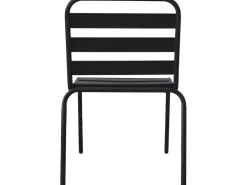 Lot de 4 chaises de jardin en métal empilables 