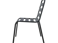 Lot de 2 chaises de jardin en métal empilables "Bilbao" - Gris