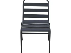 Lot de 2 chaises de jardin en métal empilables 