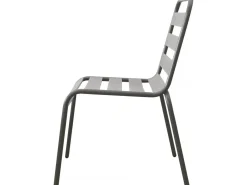 Lot de 2 chaises de jardin en métal empilables "Bilbao" - Taupe