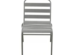 Lot de 2 chaises de jardin en métal empilables 