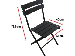Lot de 2 chaises de jardin pliable en plastique