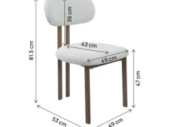 Lot de 2 chaises de salle à manger imitation bois