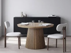 Lot de 2 chaises de salle à manger imitation bois