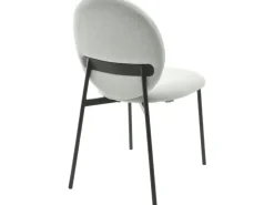 Lot de 2 chaises de salle à manger en métal "Perla" - Gris clair