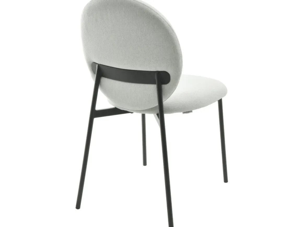 Lot de 2 chaises de salle à manger en métal "Perla" - Gris clair