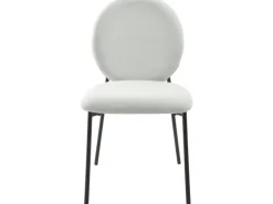 Lot de 2 chaises de salle à manger en métal