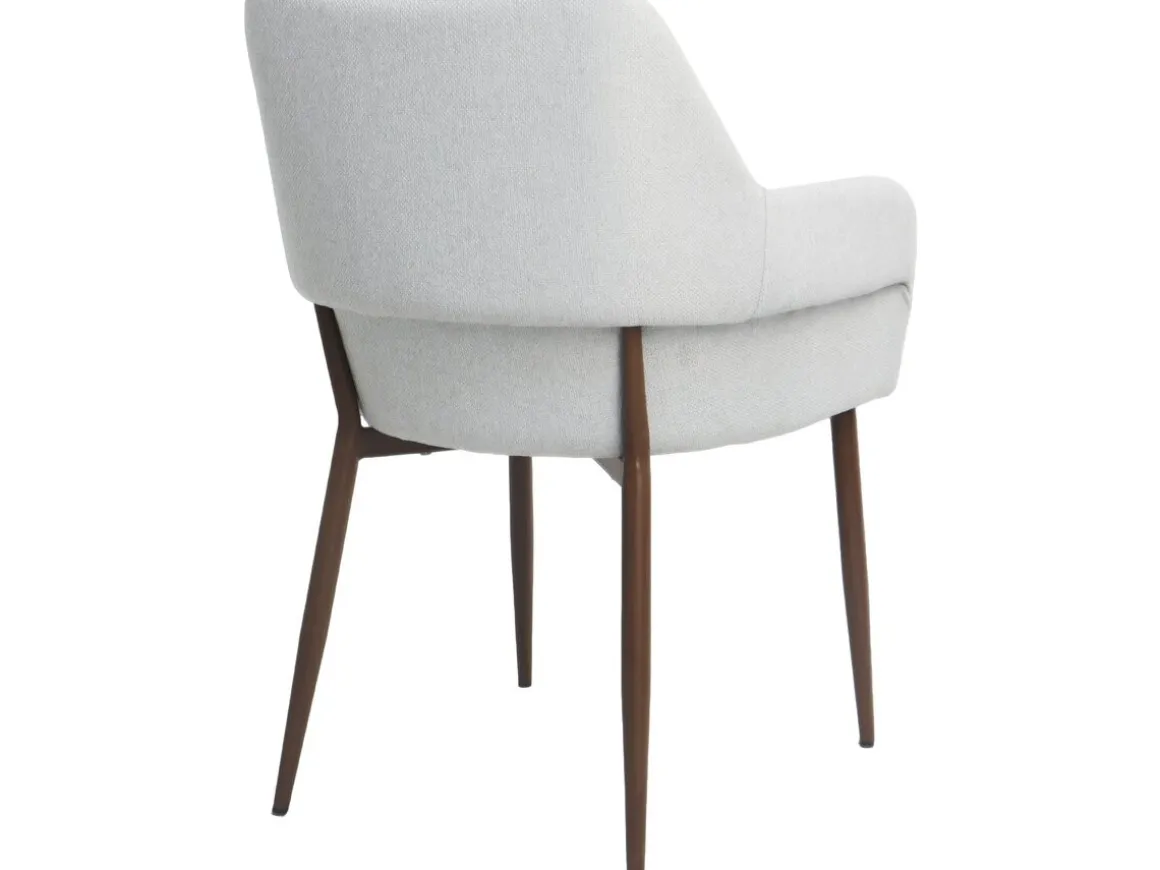 Lot de 2 chaises de salle à manger avec accoudoirs "Jade" - Gris clair