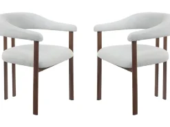 Lot de 2 chaises de salle à manger imitation bois 