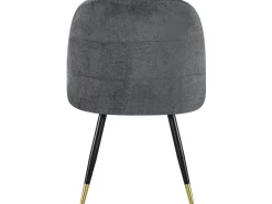 Lot de 2 chaises en tissu "Harmony" - 54 x 57 x 90 cm - Gris