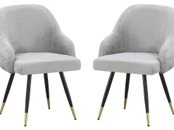 Lot de 2 chaises en tissu
