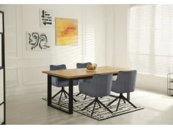 Lot de 2 chaises en tissu 