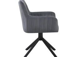 Lot de 2 chaises en tissu 