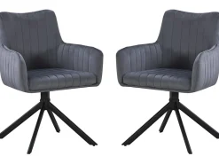 Lot de 2 chaises en tissu 