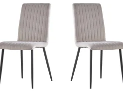 Lot de 2 chaises en velours 