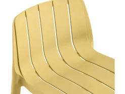 Lot de 2 chaises hautes de jardin empilable 