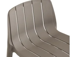 Lot de 2 chaises hautes de jardin empilable "Vaena" - Taupe