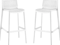 Lot de 2 chaises hautes empilables en plastique 