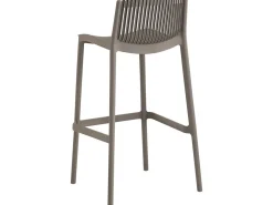 Lot de 2 chaises hautes empilables en plastique "Néora" - Taupe