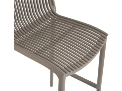 Lot de 2 chaises hautes empilables en plastique 
