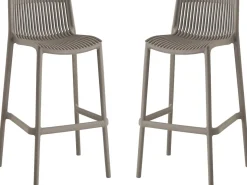 Lot de 2 chaises hautes empilables en plastique 